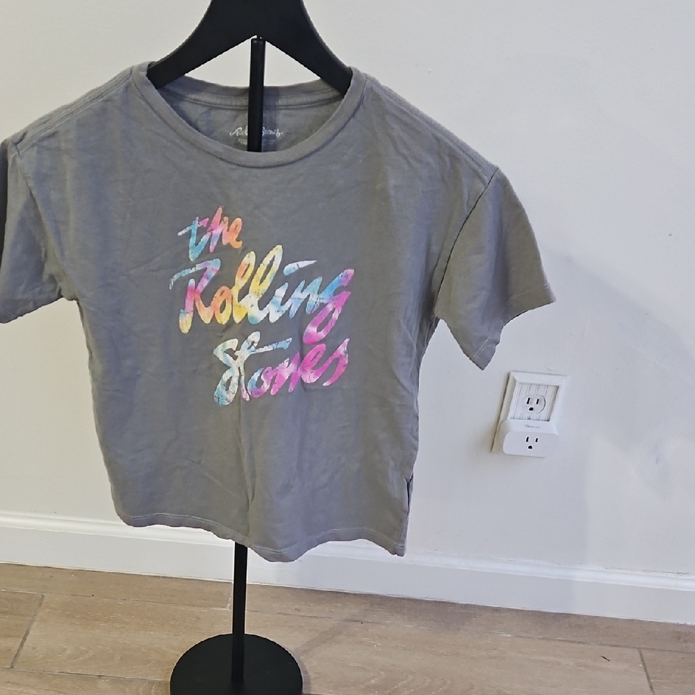 The Rolling Stones Gray Kids T-Shirt with Colorful Logo